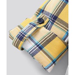 Pine Kids Full Sleeves Shirt Checks Print - Yellow