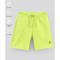 Pine Active Above Knee Length Anti-Bacterial Shorts With Stretch Solid - Green