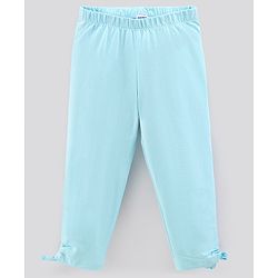 Pine Kids Capri Length Biowashed Solid Leggings Pack Of 2 - Pink Blue