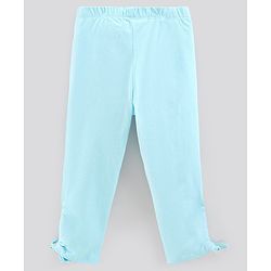 Pine Kids Capri Length Biowashed Solid Leggings Pack Of 2 - Pink Blue