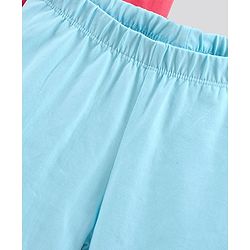 Pine Kids Capri Length Biowashed Solid Leggings Pack Of 2 - Pink Blue