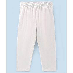 Pine Kids Ankle Length Biowashed Solid Leggings Pack Of 3 - Cream White Black