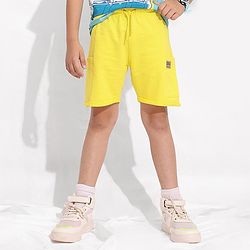 Pine Kids Bio Washed Mid Thigh Length Shorts - Yellow