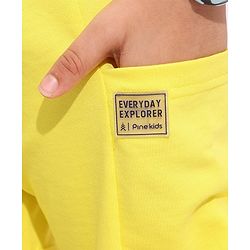 Pine Kids Bio Washed Mid Thigh Length Shorts - Yellow