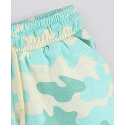 Pine Kids Knitted Bio Wash Shorts Camo Print - Blue
