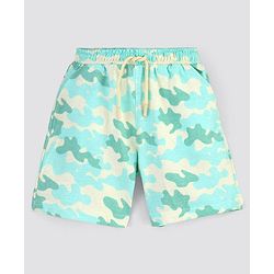 Pine Kids Knee Length Biowashed Shorts Camo Print - Multicolor