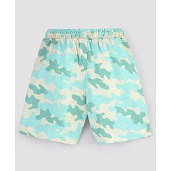 Pine Kids Knee Length Biowashed Shorts Camo Print - Multicolor