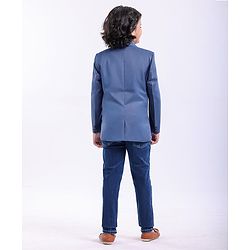 Pine Kids Half Sleeves 3 Piece Solid Party Suit - Multicolor