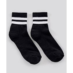 Pine Kids Ankle Length Anti Microbial Washed Socks Stripe Design Pack Of 5 - Red Grey Yellow Black White