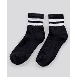 Pine Kids Ankle Length Anti Microbial Washed Socks Stripe Design Pack Of 5 - Red Grey Yellow Black White