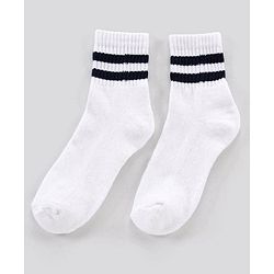 Pine Kids Ankle Length Anti Microbial Washed Socks Stripe Design Pack Of 5 - Red Grey Yellow Black White