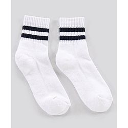 Pine Kids Ankle Length Anti Microbial Washed Socks Stripe Design Pack Of 5 - Red Grey Yellow Black White