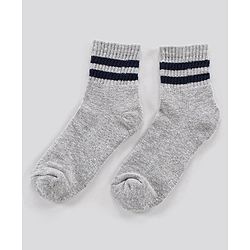 Pine Kids Ankle Length Anti Microbial Washed Socks Stripe Design Pack Of 5 - Red Grey Yellow Black White
