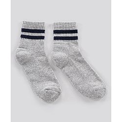 Pine Kids Ankle Length Anti Microbial Washed Socks Stripe Design Pack Of 5 - Red Grey Yellow Black White