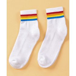 Pine Kids Ankle Length Knitted Socks Stripes Design Pack of 5 - Multicolour