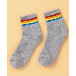 Pine Kids Ankle Length Knitted Socks Stripes Design Pack of 5 - Multicolour