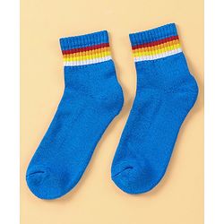 Pine Kids Ankle Length Knitted Socks Stripes Design Pack of 5 - Multicolour