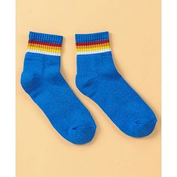 Pine Kids Ankle Length Knitted Socks Stripes Design Pack of 5 - Multicolour