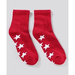 Pine Kids Anti Microbial Washed Socks Star Print Pack Of 3 - Red White Navy