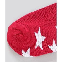 Pine Kids Anti Microbial Washed Socks Star Print Pack Of 3 - Red White Navy