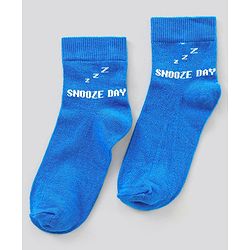 Pine Kids Ankle Length Anti Microbial Washed Socks Text Design Pack Of 7 - Blue Yellow Green Red Black Grey