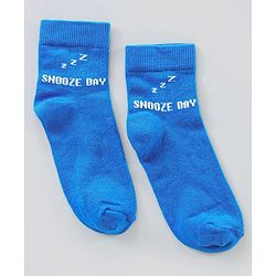 Pine Kids Ankle Length Anti Microbial Washed Socks Text Design Pack Of 7 - Blue Yellow Green Red Black Grey