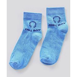 Pine Kids Ankle Length Anti Microbial Washed Socks Text Design Pack Of 7 - Blue Yellow Green Red Black Grey