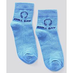 Pine Kids Ankle Length Anti Microbial Washed Socks Text Design Pack Of 7 - Blue Yellow Green Red Black Grey