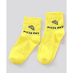 Pine Kids Ankle Length Anti Microbial Washed Socks Text Design Pack Of 7 - Blue Yellow Green Red Black Grey