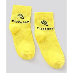Pine Kids Ankle Length Anti Microbial Washed Socks Text Design Pack Of 7 - Blue Yellow Green Red Black Grey