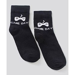 Pine Kids Ankle Length Anti Microbial Washed Socks Text Design Pack Of 7 - Blue Yellow Green Red Black Grey