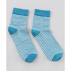 Pine Kids Ankle Length Striped Socks Pack of 5 - Blue