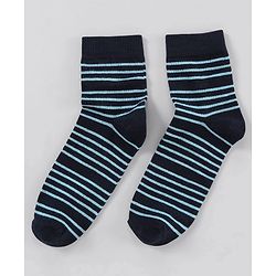 Pine Kids Ankle Length Striped Socks Pack of 5 - Blue