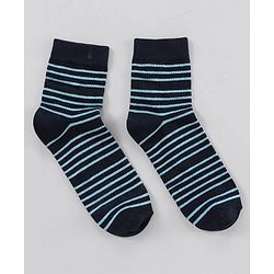 Pine Kids Ankle Length Striped Socks Pack of 5 - Blue