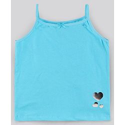 Pine Kids Sleeveless Biowashed Cotton Slips Heart Print Pack Of 3 (Colour May Vary)