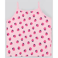 Pine Kids Anti Microbial & Bio Washed Singlet Sleeves Slips Polka Dots & Strawberry Print Pack of 3 (Color May Vary)