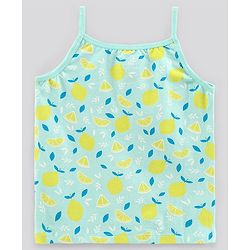 Pine Kids Anti-Microbial & Biowashed Sleeveless Slips Multi Print & Bow Pack Of 3 - Green Blue