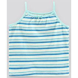 Pine Kids Anti-Microbial & Biowashed Sleeveless Slips Multi Print & Bow Pack Of 3 - Green Blue