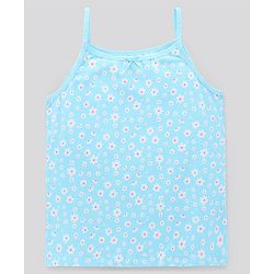 Pine Kids Sleeveless Cotton Lycra  Antimicrobial And BioWashed Slips Stripe Dot And Floral Print Pack Of 3 (Colour May Vary)