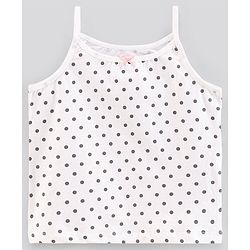 Pine Kids Anti-Microbial & Biowashed Sleeveless Slips Multi Print & Bow Pack Of 3 - White Peach Black
