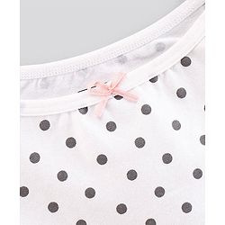 Pine Kids Anti-Microbial & Biowashed Sleeveless Slips Multi Print & Bow Pack Of 3 - White Peach Black