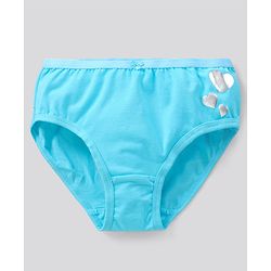 Pine Kids Cotton Lycra Biowashed Panties Heart Print Pack Of 3 (Colour May Vary)