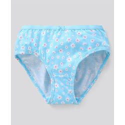 Pine Kids Antimicrobial And Biowashed Cotton Lycra Panties Floral Dot And Stripe Print Pack Of 3 (Colour May Vary)