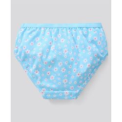 Pine Kids Antimicrobial And Biowashed Cotton Lycra Panties Floral Dot And Stripe Print Pack Of 3 (Colour May Vary)