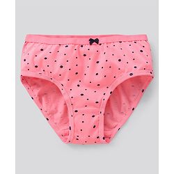 Pine Kids Antimicrobial And Biowashed Cotton Lycra Panties Floral Dot And Stripe Print Pack Of 3 (Colour May Vary)