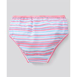 Pine Kids Antimicrobial And Biowashed Cotton Lycra Panties Floral Dot And Stripe Print Pack Of 3 (Colour May Vary)
