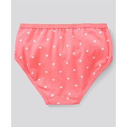 Pine Kids Cotton Lycra Biowashed Panties Heart Stripe And Dot Print Pack Of 3 (Colour May Vary)