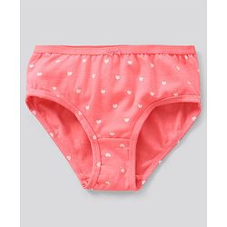 Pine Kids Cotton Lycra Biowashed Panties Heart Stripe And Dot Print Pack Of 3 (Colour May Vary)