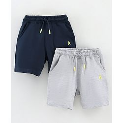 Pine Kids Knitted Bio Wash Shorts Pack of 2 - Grey Blue