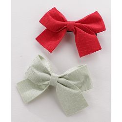 Pine Kids Hair Clips Pack of 6 - Red & Green